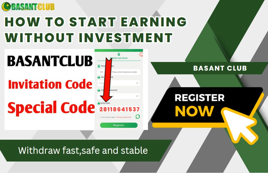 Start Earning on Basant Club